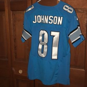 Detroit lions, blue, Calvin Johnson Jersey size 40